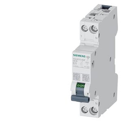Siemens SENTRON 5SL60 MCB, 1P + N, 13A Curve B, 230V AC, 6 kA Breaking Capacity | 5SL6013-6MF