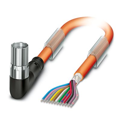Phoenix Contact K-12 RSL9YSLC11Y 0.25 mm² 12 Core Power Cable, Orange Thermoplastic Polyurethane TPU, 2m | 1619285