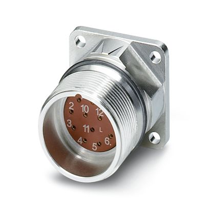 Phoenix Contact Circular Connector, 12 Contacts, Front Mount, M23 Connector, Plug, Male, IP67, RF Series | 1607822