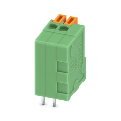Phoenix Contact PCB Terminal Block, 2-Contact, 2.54mm Pitch, Wave Soldering, 1-Row, Push In Spring Termination | 1789618