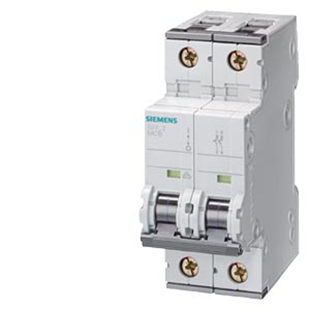 Siemens SENTRON 5SY7 MCB, 2P, 300mA Curve D, 230V AC, 50 kA Breaking Capacity | 5SY7514-8