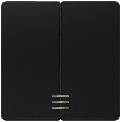 Siemens Black Rocker Switch, 2 Way, 2 Gang, 5TG6205 | 5TG6205-0SB01