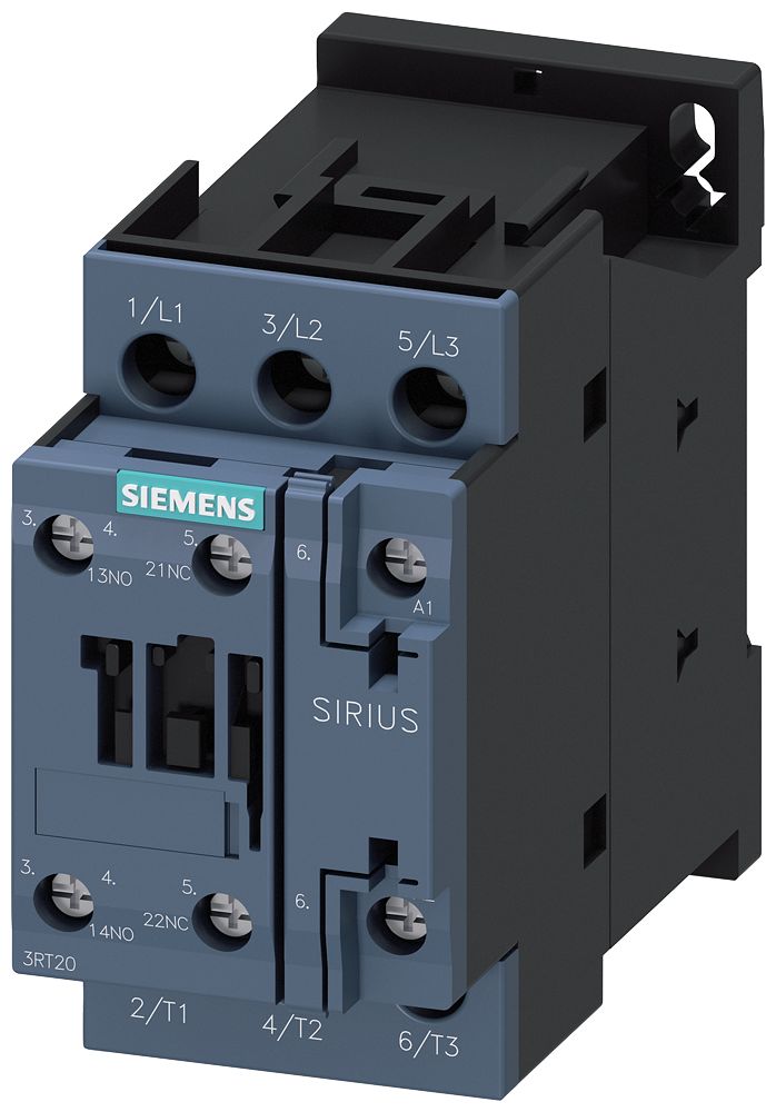 Siemens SIRIUS 3RT2 Contactor, 110 V ac Coil, 3-Pole, 25 A, 11 kW, 3NO, 690 V ac | 3RT2026-1AG60