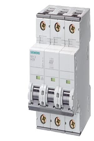 Siemens SENTRON 5SY Circuit Breaker, 3P, 32A Curve D, 440V AC, 60V DC, 30 kA Breaking Capacity | 5SY8332-8