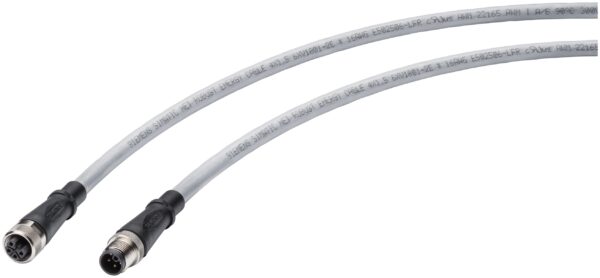 Siemens Male M12 to Female M12 Sensor Actuator Cable, 3m