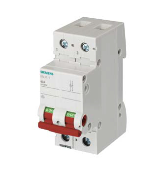 Siemens 2P Pole Isolator Switch - 63A Maximum Current | 5TL1263-1