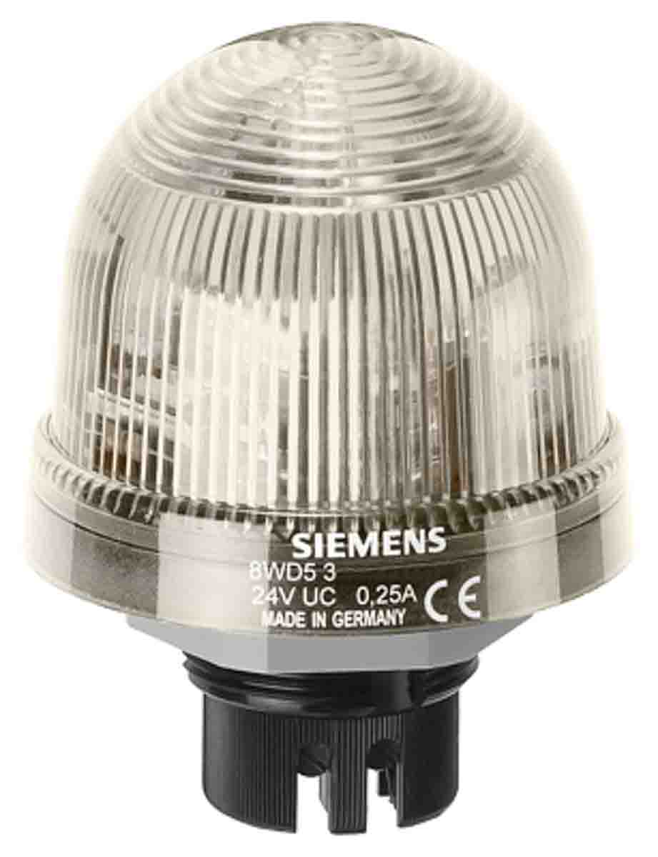 Siemens Clear Flashing Beacon, 230 V ac, Bayonet Mount, Xenon Bulb, IP65 | 8WD5350-0CE