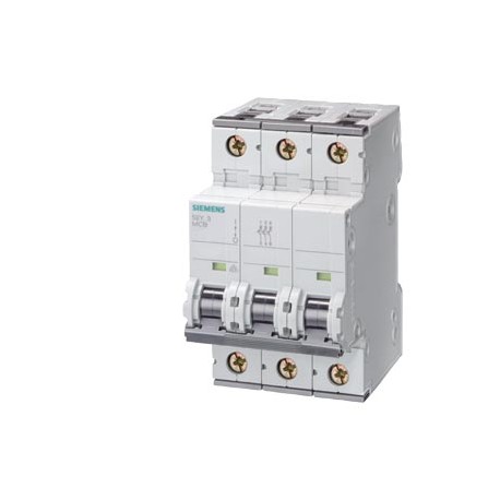 Siemens SENTRON 5SY6 MCB, 3P, 40A Curve C, 400V AC, 72V DC, 6 kA Breaking Capacity | 5SY6340-7