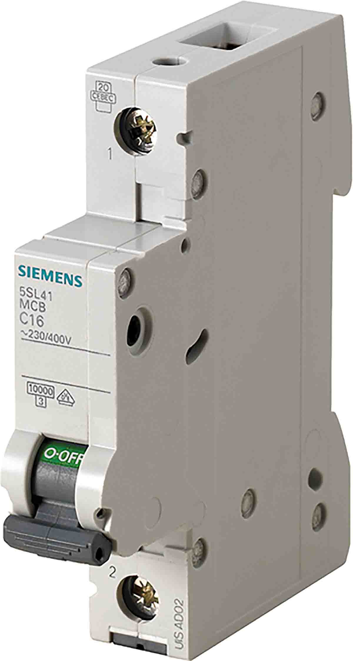 Siemens SENTRON 5SL4 MCB, 1P, 500mA Curve D, 400V AC, 10 kA Breaking Capacity | 5SL4105-8