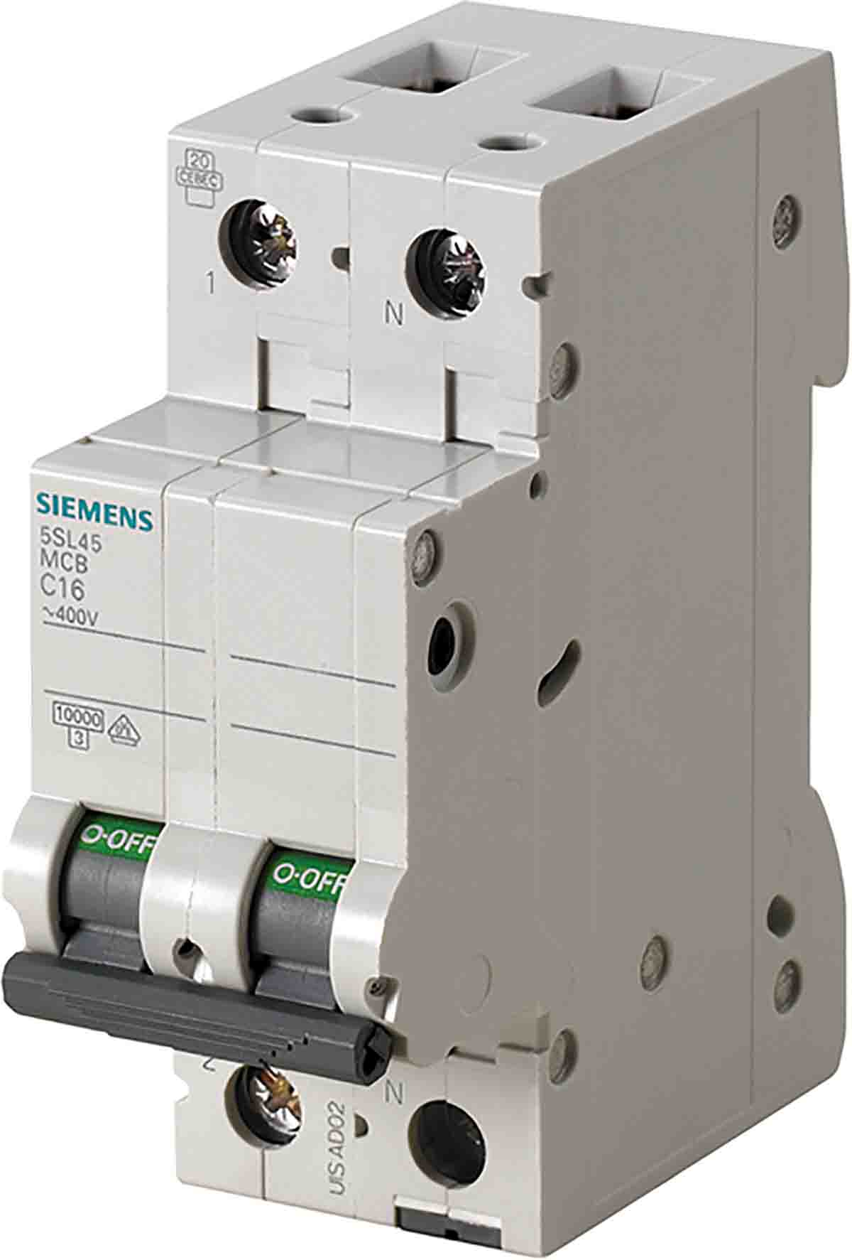 Siemens SENTRON 5SL4 MCB, 1+N, 3A Curve D, 230V AC, 10 kA Breaking Capacity | 5SL4503-8