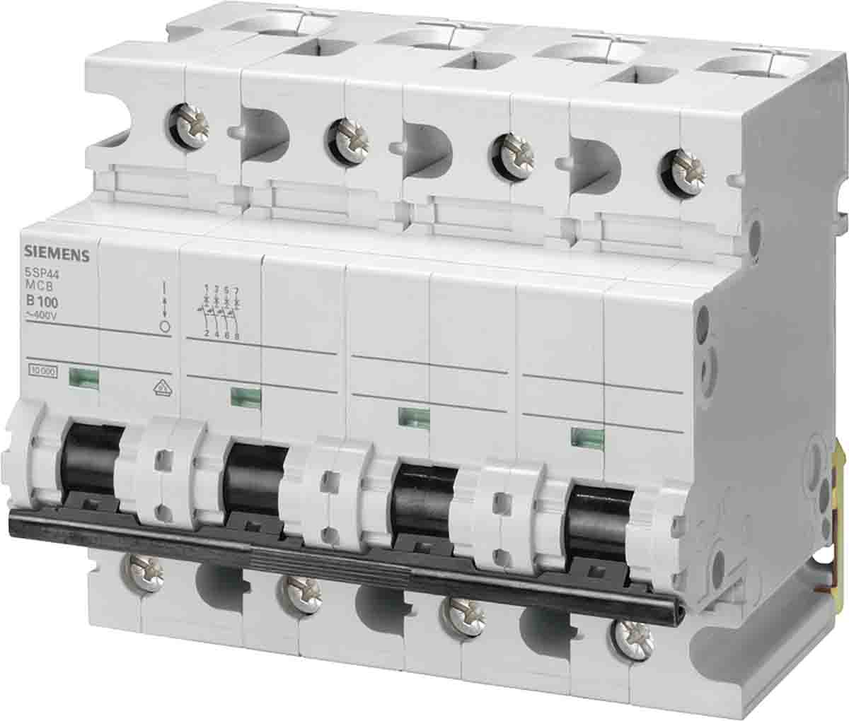 Siemens SENTRON 5SP4 MCB, 4P, 80A Curve D, 400V AC, 10 kA Breaking Capacity | 5SP4480-8
