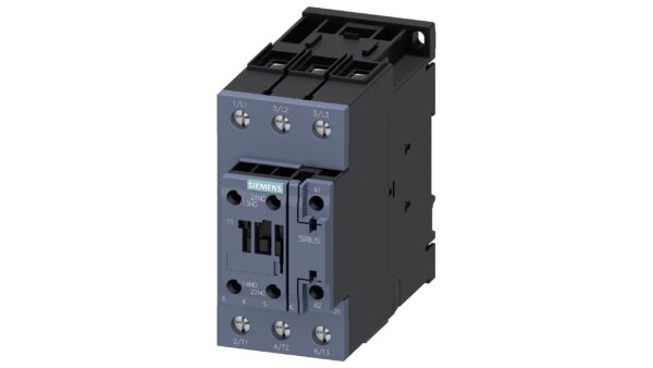 Siemens SIRIUS 3RT Size S2, 3RT2 Contactor, 3-Pole, 22 kW, 1NO + 1NC