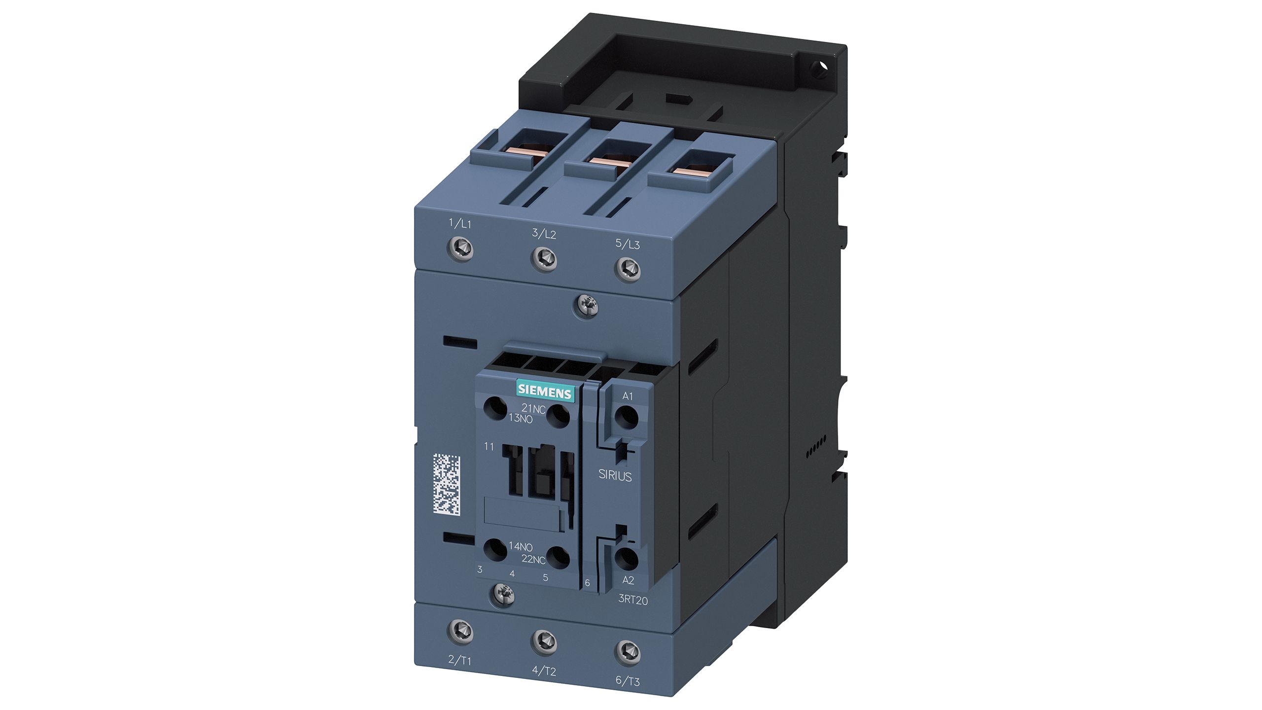 Siemens SIRIUS 3RT Size S3, 3RT2 Contactor, 3-Pole, 37 kW, 1NO + 1NC | 3RT2045-1AC20