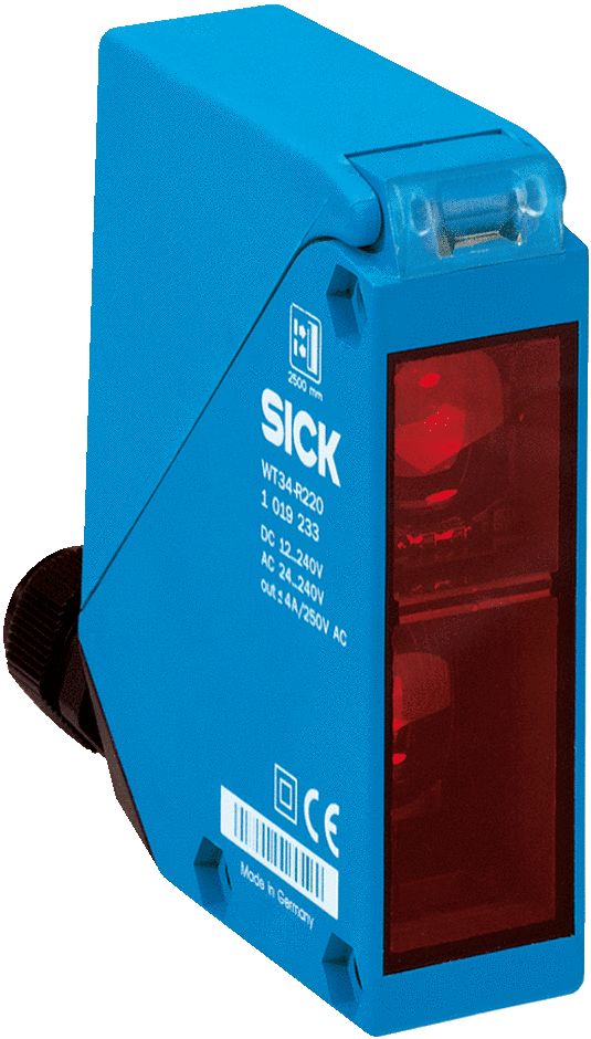 SICK Background Suppression Photoelectric Sensor, Block Sensor, 100 mm → 1.2 m Detection Range | WT34-B440