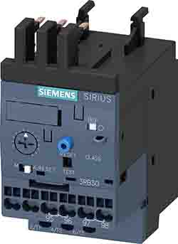 Siemens 3RB Overload Relay 1NC + 1NO, 3 → 12 A F.L.C, 12 A Contact Rating, 3P, SIRIUS | 3RB3016-1SE0