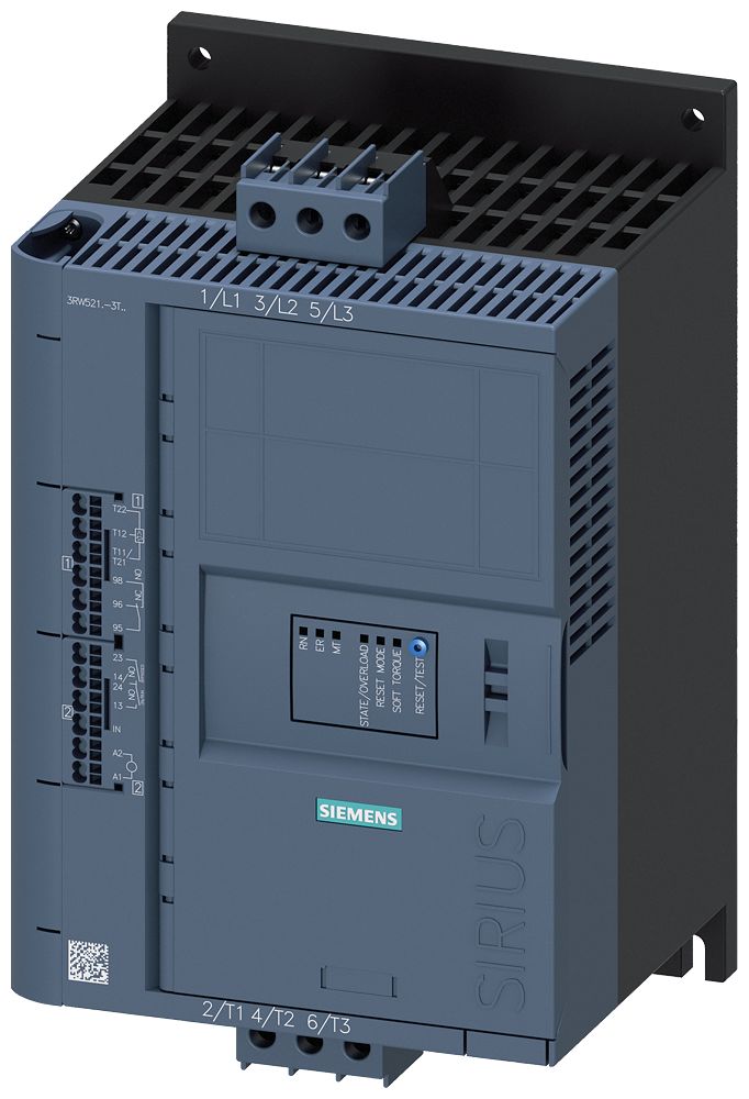 Siemens SIRIUS 3RW Soft Starter, , 7.5 kW, 480 V ac, 3 Phase, IP20 | 3RW5213-3TC15
