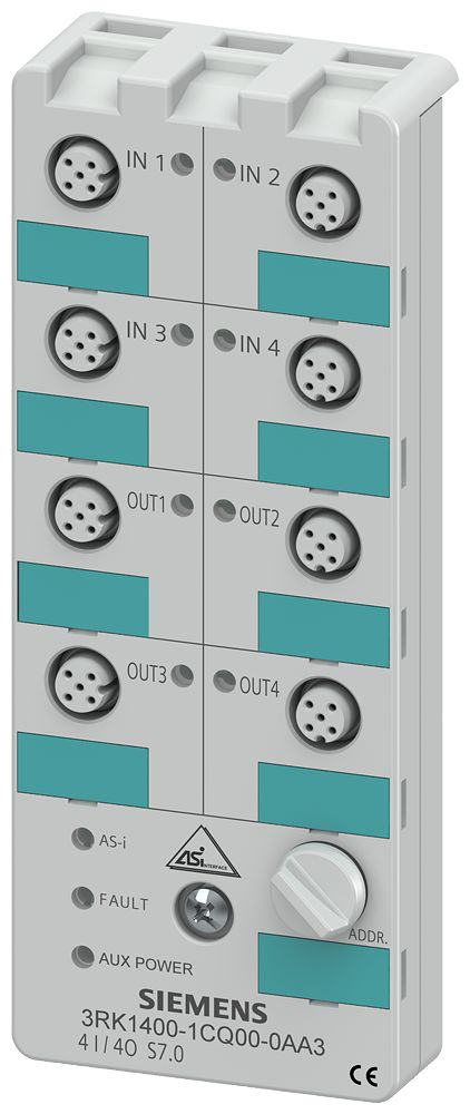 Siemens AS-I K60 Series Digital I/O Module for Use with Field Work | 3RK1400-1CQ00-0AA3