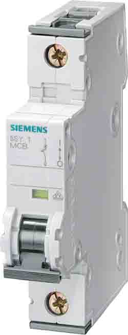Siemens SENTRON 5SY4 MCB, 1P, 8A Curve D, 400V AC, 72V DC, 5 kA Breaking Capacity | 5SY4108-8