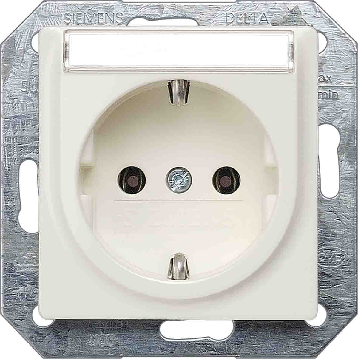 Siemens White 1 Gang Plug Socket, 16A, Indoor Use | 5UB1515