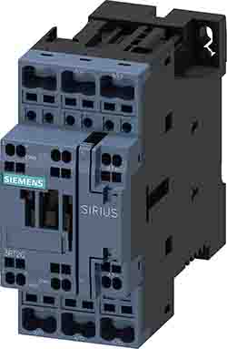 Siemens SIRIUS 3RT Size S0, 3RT2 Contactor, 220 V dc Coil, 3-Pole, 12 A, 5.5 kW, 1NO + 1NC | 3RT2024-2BM40