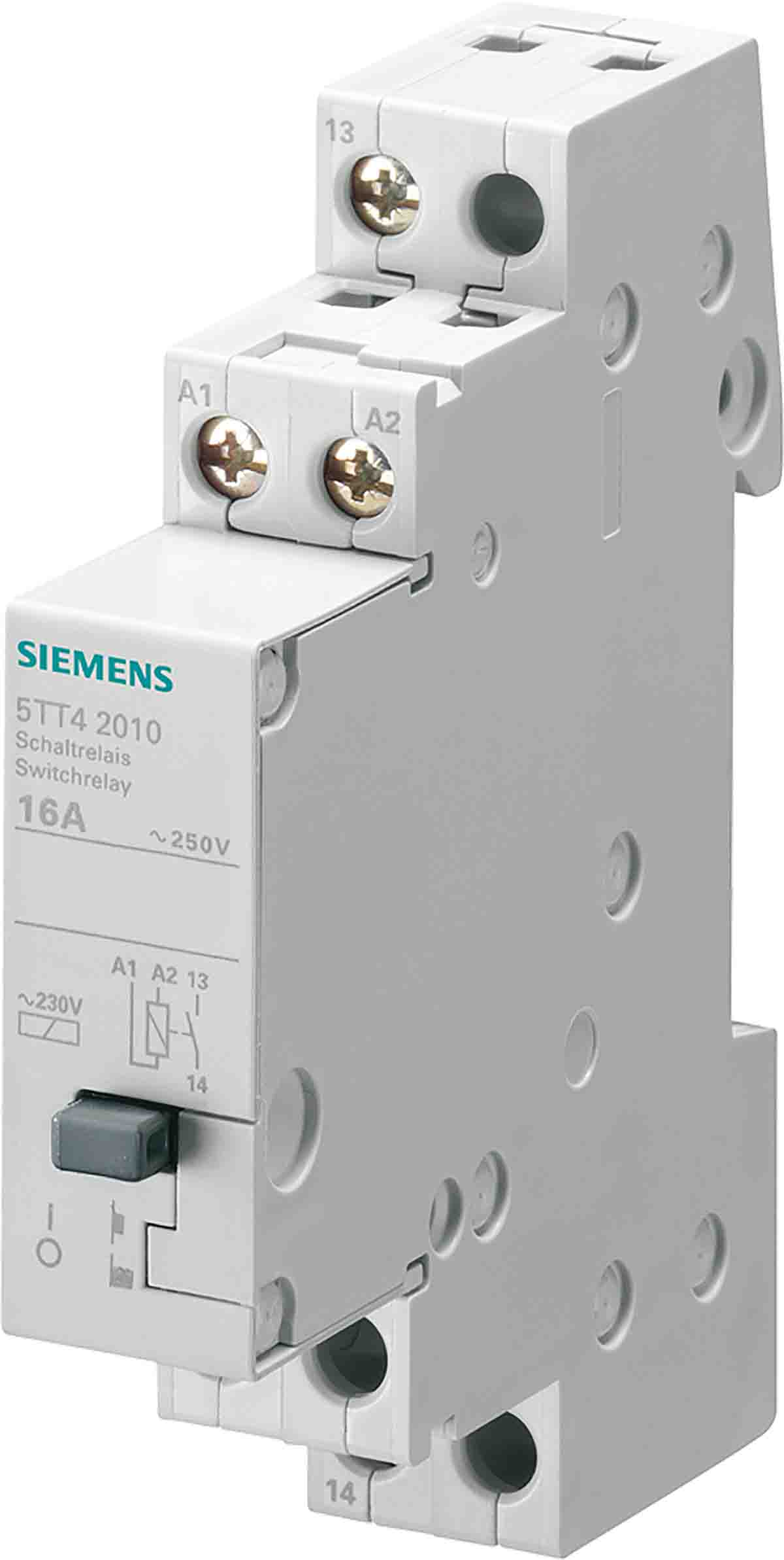 Siemens DIN Rail Power Relay, 12V ac Coil, 16A Switching Current, SPST | 5TT4201-3
