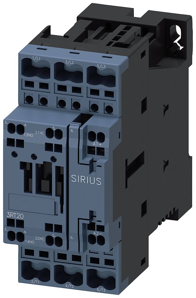 Siemens SIRIUS 3RT Size S0, 3RT2 Contactor, 24 V dc Coil, 3-Pole, 9 A, 4 kW, 1NO + 1NC | 3RT2023-2BB40-0CC0