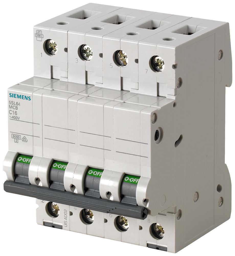 Siemens SENTRON 5SL6 MCB, 3+N, 32A Curve C | 5SL6432-7