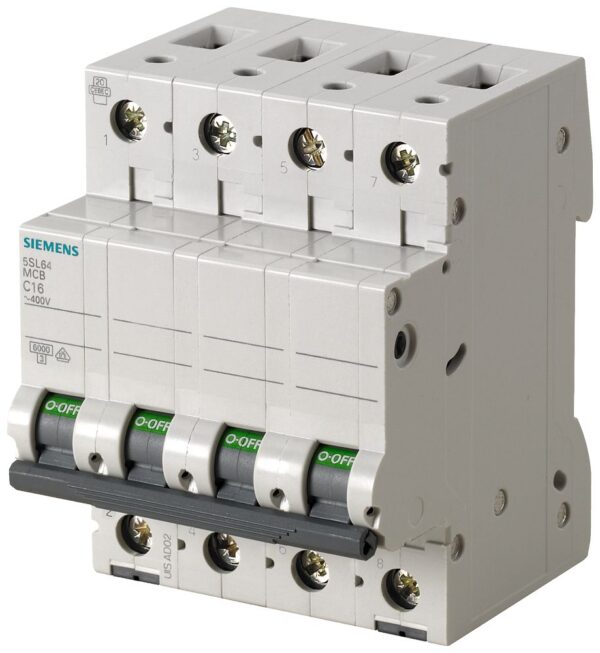 Siemens SENTRON 5SL6 MCB, 3+N, 300mA Curve C