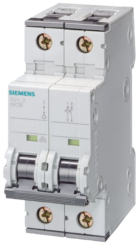 Siemens SENTRON 5SY5 MCB, 2P, 50A Curve B, 10 kA Breaking Capacity | 5SY5250-6