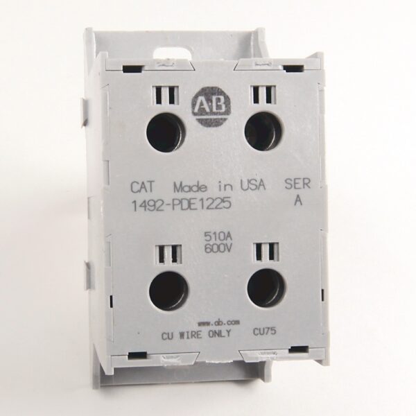 Allen Bradley Distribution Block, 2 Way, 510A, 600 V, White