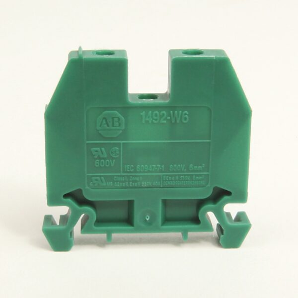 Allen Bradley 1492-W6-G 1492-W Series Green, Screw Termination