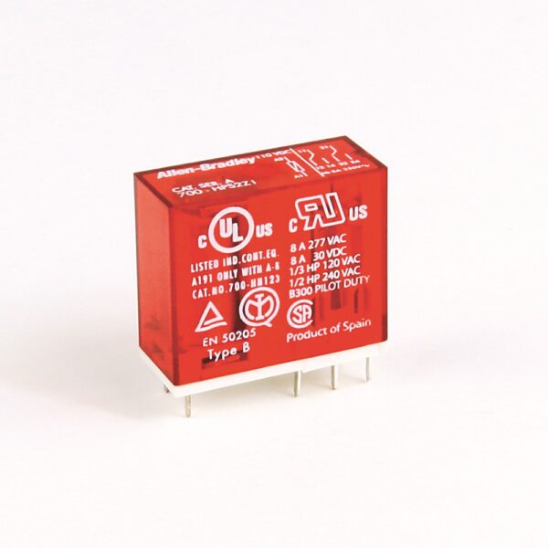 Allen Bradley Plug In Power Relay, 110V dc Coil, 8A Switching Current, DPDT