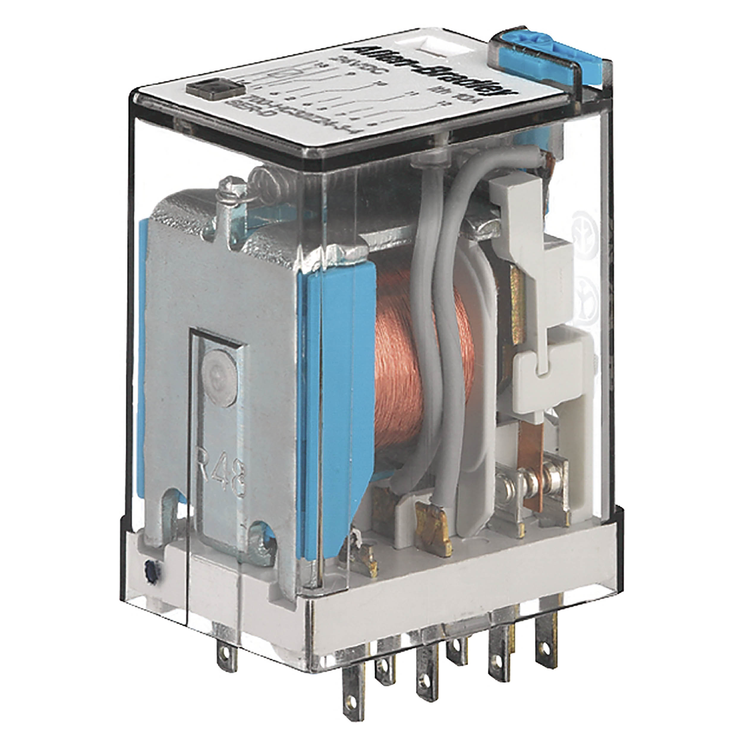 Allen Bradley Plug In Non-Latching Relay, 24V ac Coil, 7A Switching Current, 4PDT | 700-HC24A24