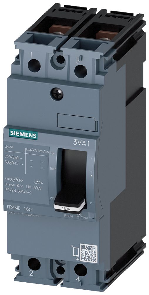 Siemens SENTRON 3VA1 MCB, 2P, 25A | 3VA1125-5ED22-0AA0