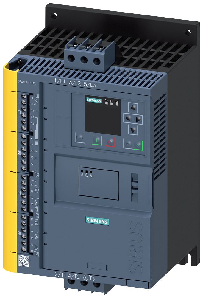 Siemens SIRIUS 3RW Soft Starter, , 3 kW, 480 V ac, 3 Phase, IP20 | 3RW5513-1HF04