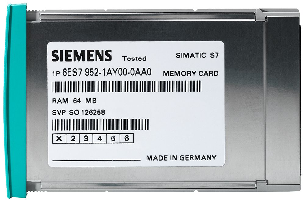 Siemens SIMATIC S7 Series Series Memory Card for Use with S7-400 | 6ES7952-0AF00-0AA0