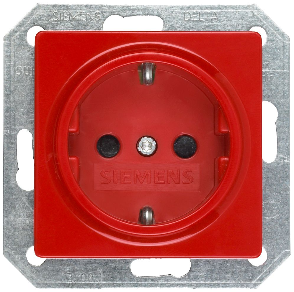 Siemens, DELTA IP20 Red Screw Socket Socket, Rated At 16A, 250 V | 5UB1522