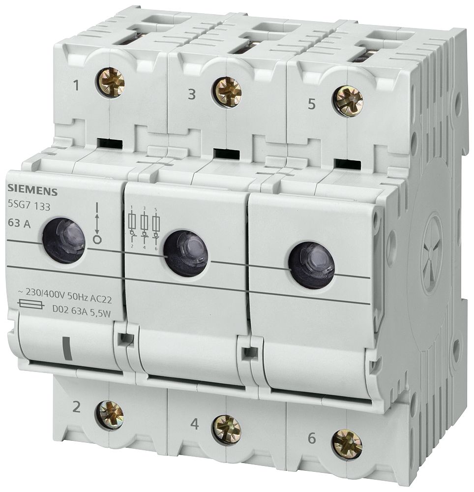 Siemens Fuse Switch Disconnector, 3 Pole, 50A Max Current | 5SG7133-8BA50