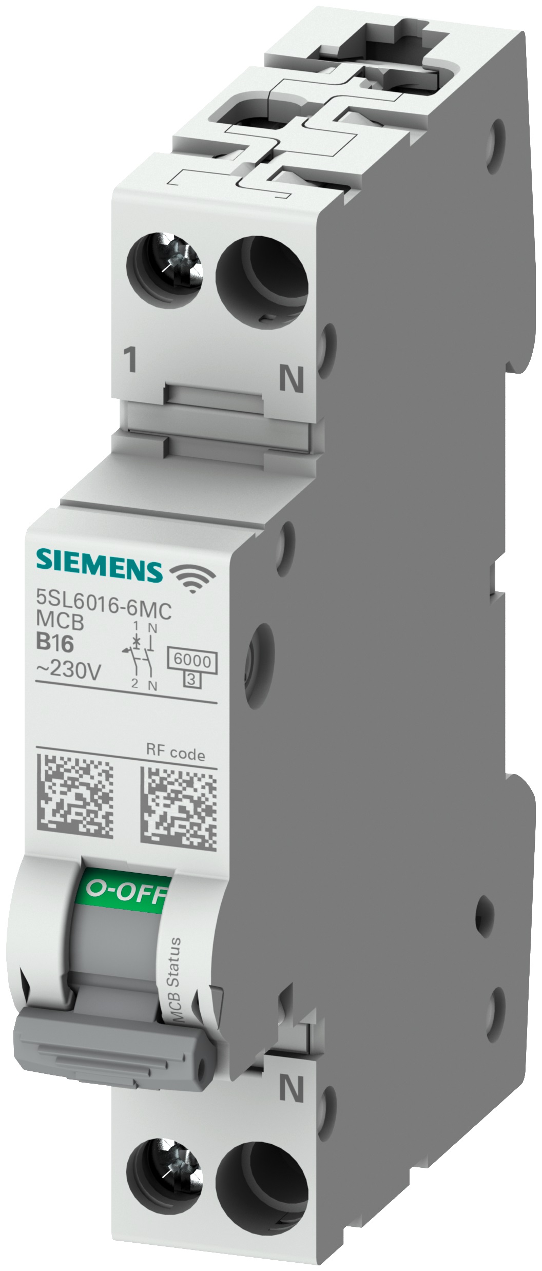 Siemens SENTRON MCB, 1+N, 10A Curve B, 230V AC | 5SL6010-6MC