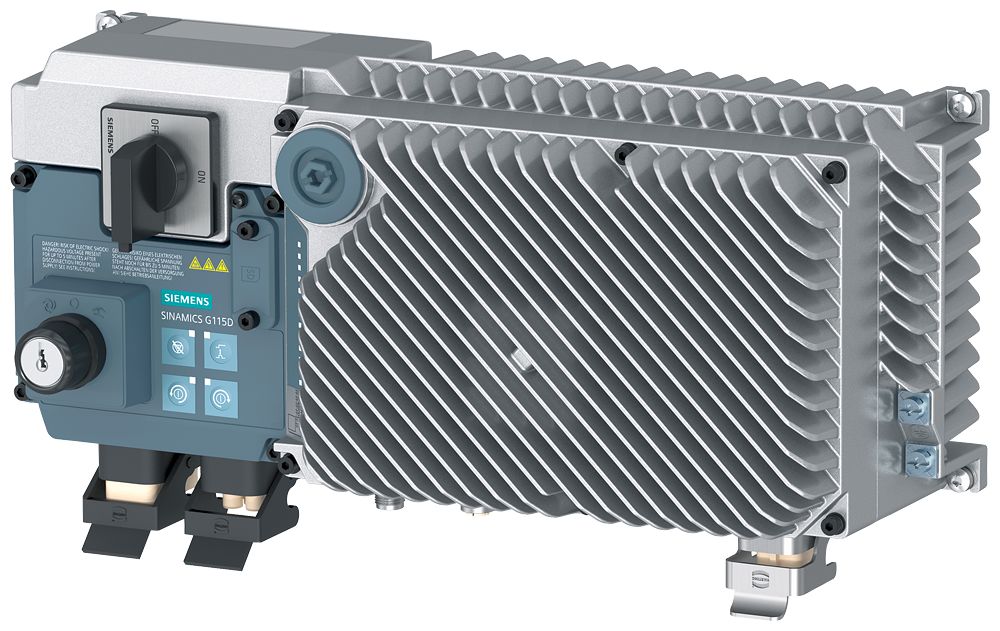 Siemens Inverter Drive, 0.75 kW, 3 Phase, 380 → 480 V, 1.99 A, SINAMICS G115D Series | 6SL3520-0XM00-7AB0