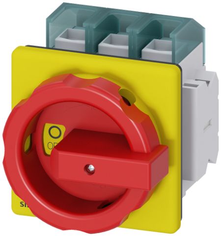 Siemens 3P Pole Panel Mount Non-Fused Switch Disconnector - 125A Maximum Current, 45kW Power Rating, IP65 | 3LD2804-1TP53