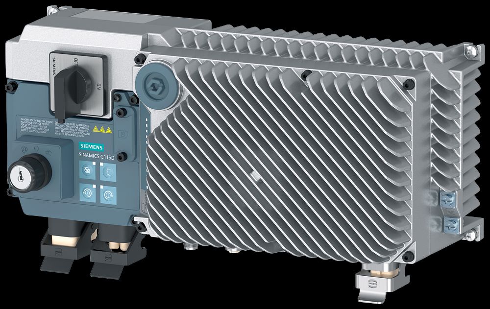 Siemens Inverter Drive, 1.5 kW, 3 Phase, 380 → 480 V, 3.48 A, SINAMICS G115D Series | 6SL3520-0XB01-5AA0