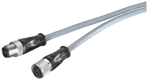 Siemens Straight Male M12 to Straight Female M12 Sensor Actuator Cable, 5m