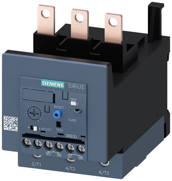 Siemens 3RB Overload Relay 1NC/1NO, 50 A F.L.C, 4 A Contact Rating, 45 kW, 3P, SIRIUS