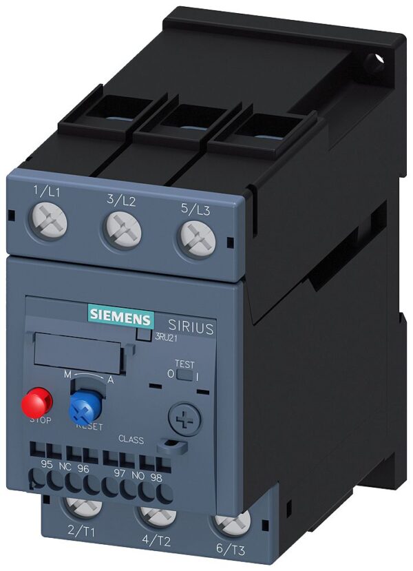 Siemens SIRIUS 3RU2 Thermal Overload Relay 1NC/1NO, 73 A F.L.C, 3 A Contact Rating, 55 kW, 3P, SIRIUS