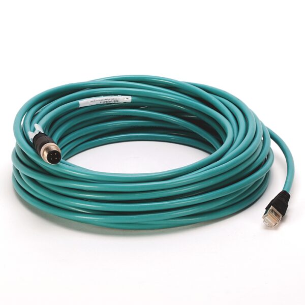 Allen Bradley, 15m Cat5e, Green M12 to RJ45, Foil and Braid, Terminated