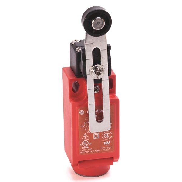 Allen Bradley Adjustable Roller Lever Safety Limit Switch, 2NC/1NO, IP66, Polybutylene Terephthalate (PBT) Housing,