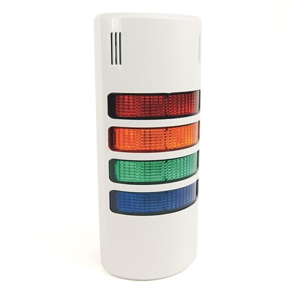 Allen Bradley 855W Series Amber, Green, Red Electronic Sounder Signal Tower, 4 Lights, 24 V