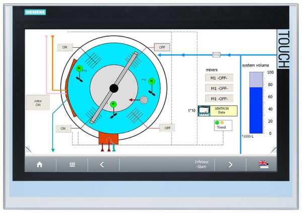Siemens SIPLUS Series TP1900 Comfort HMI Panel - 18.5 in, TFT Display, 1366 x 768