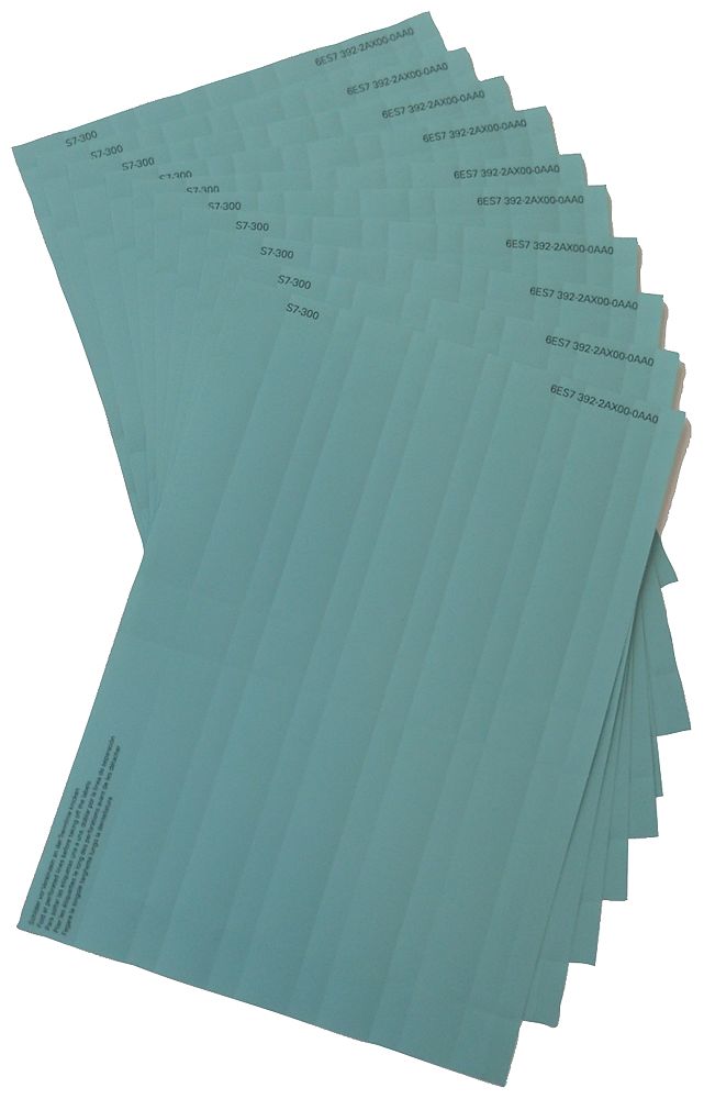 Siemens SIMATIC Series Labeling Sheet for Use with SIMATIC S7-300 | 6ES73922BX000AA0